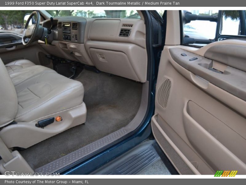 Dark Tourmaline Metallic / Medium Prairie Tan 1999 Ford F350 Super Duty Lariat SuperCab 4x4
