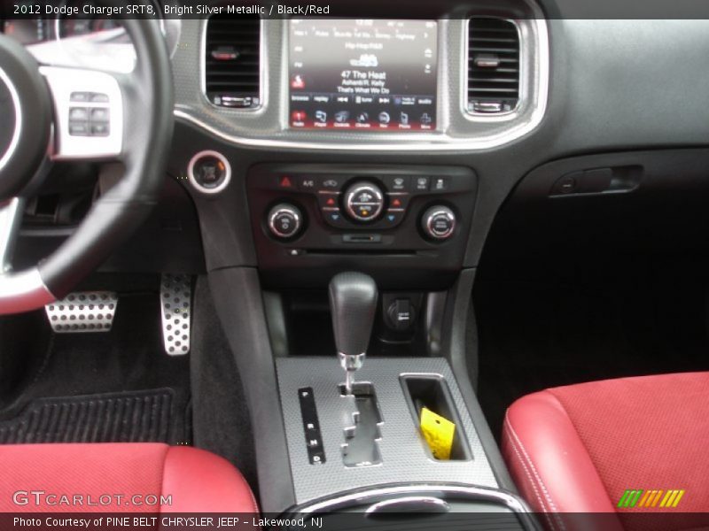 Bright Silver Metallic / Black/Red 2012 Dodge Charger SRT8