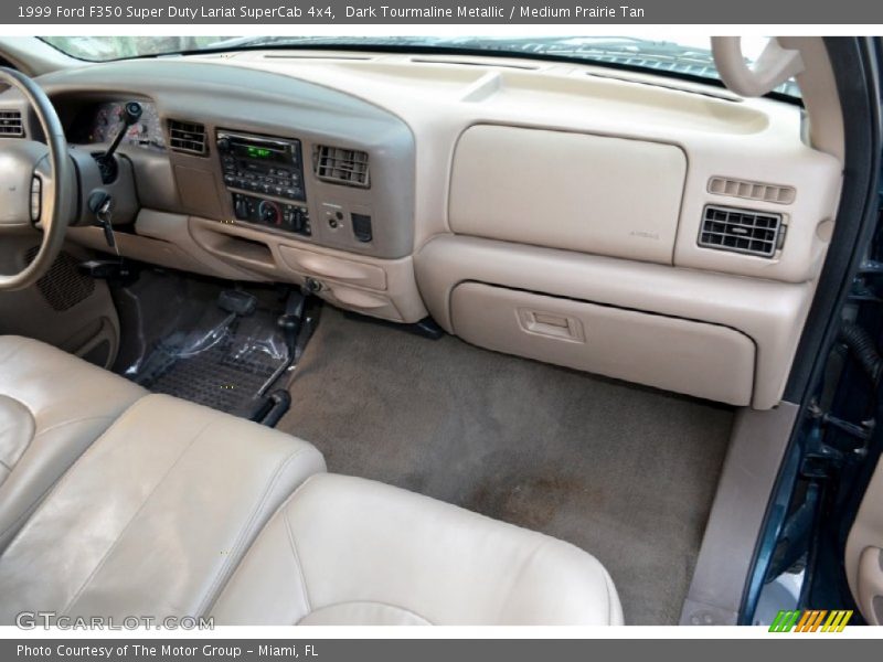 Dark Tourmaline Metallic / Medium Prairie Tan 1999 Ford F350 Super Duty Lariat SuperCab 4x4