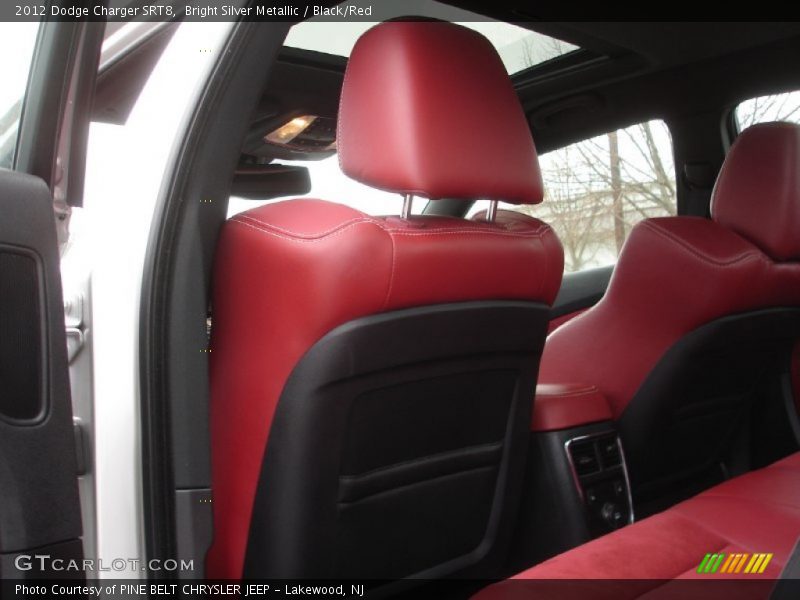 Bright Silver Metallic / Black/Red 2012 Dodge Charger SRT8