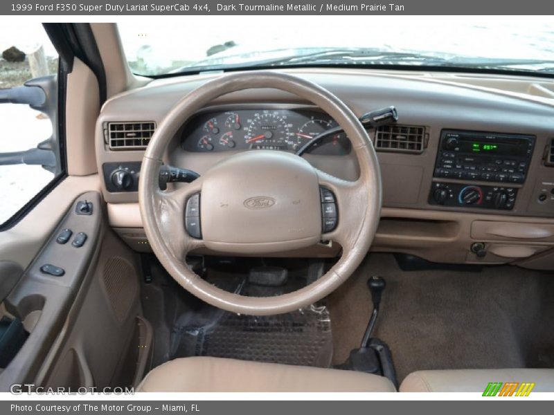 Dark Tourmaline Metallic / Medium Prairie Tan 1999 Ford F350 Super Duty Lariat SuperCab 4x4