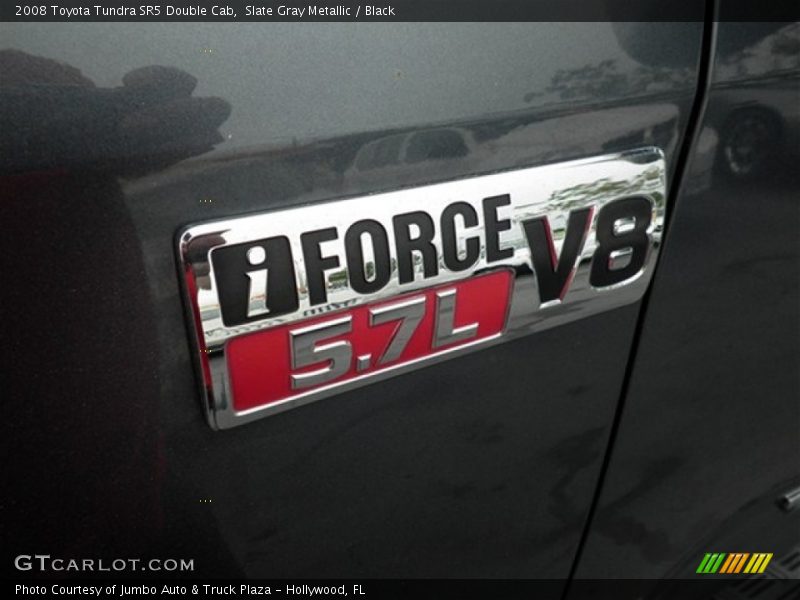 Slate Gray Metallic / Black 2008 Toyota Tundra SR5 Double Cab