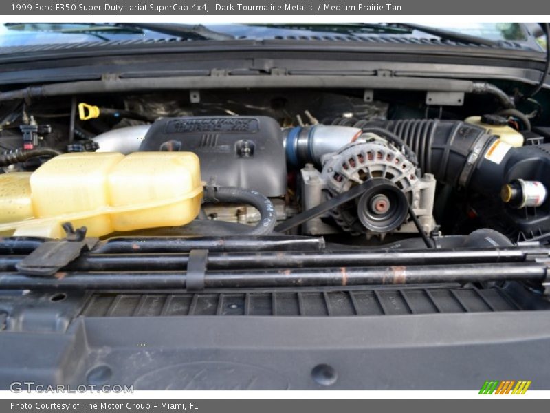 Dark Tourmaline Metallic / Medium Prairie Tan 1999 Ford F350 Super Duty Lariat SuperCab 4x4