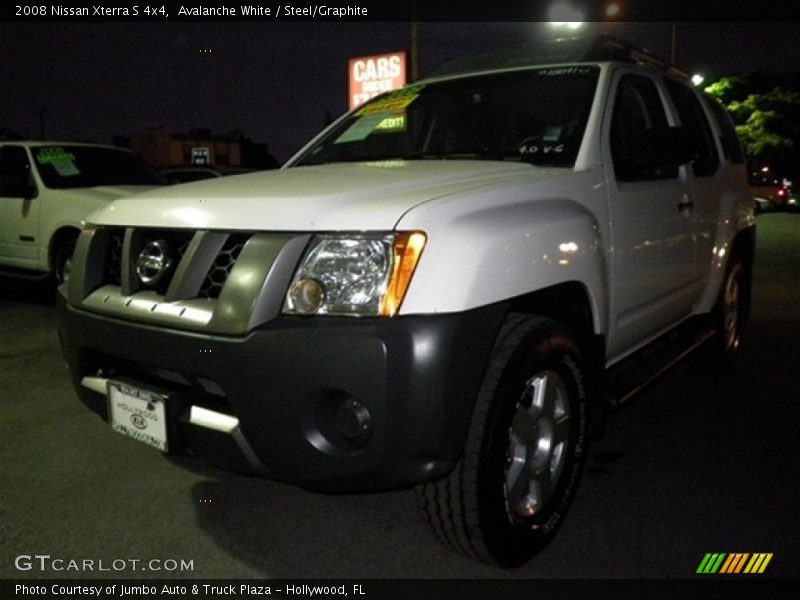 Avalanche White / Steel/Graphite 2008 Nissan Xterra S 4x4