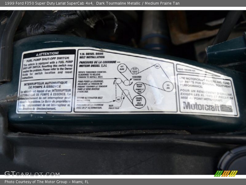Dark Tourmaline Metallic / Medium Prairie Tan 1999 Ford F350 Super Duty Lariat SuperCab 4x4