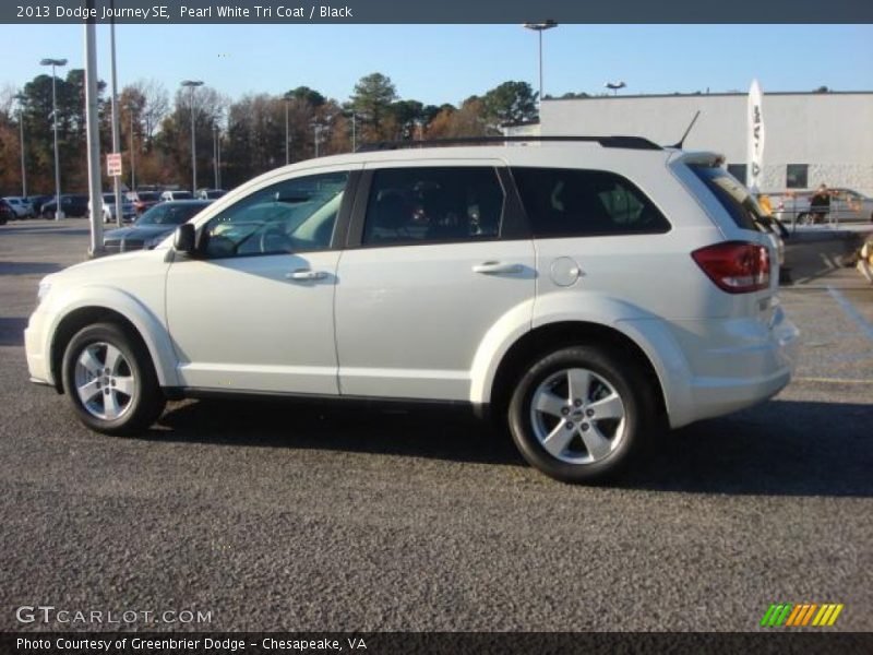 Pearl White Tri Coat / Black 2013 Dodge Journey SE