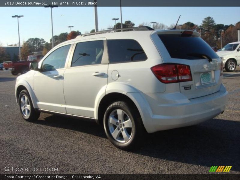 Pearl White Tri Coat / Black 2013 Dodge Journey SE