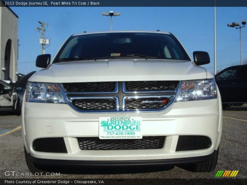 Pearl White Tri Coat / Black 2013 Dodge Journey SE