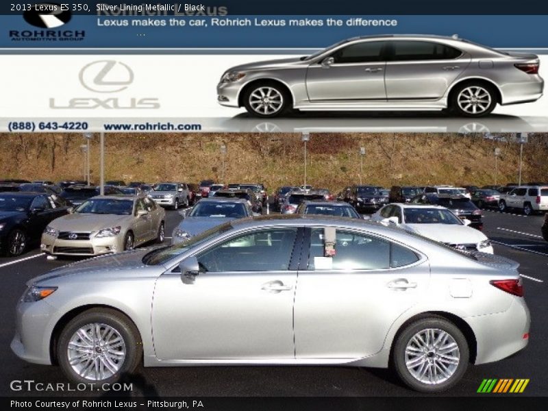 Silver Lining Metallic / Black 2013 Lexus ES 350