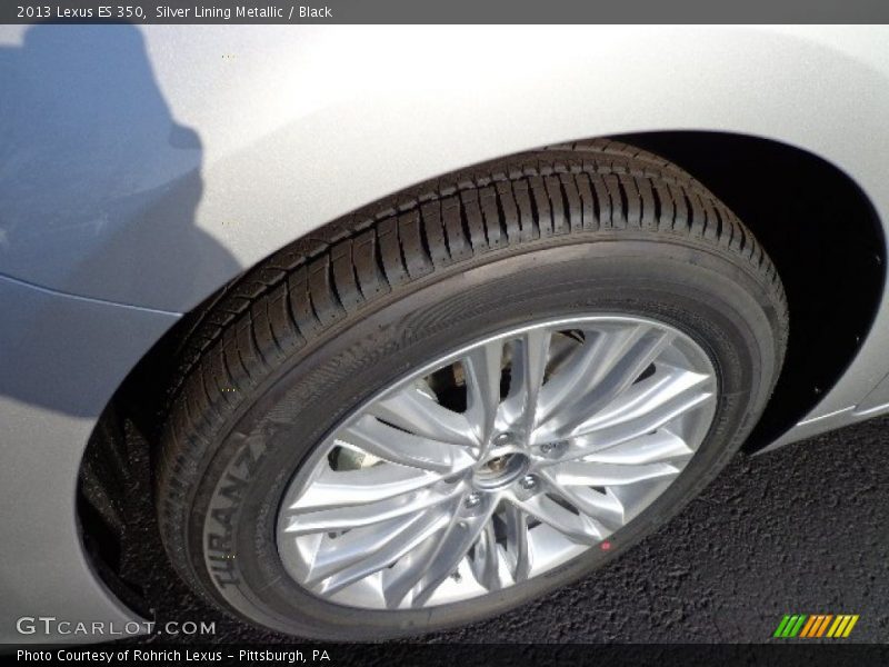 Silver Lining Metallic / Black 2013 Lexus ES 350