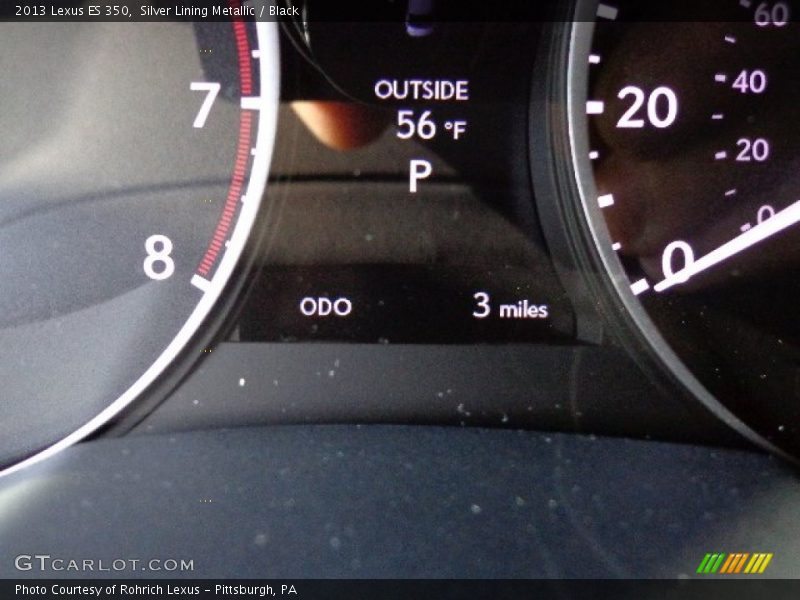 Silver Lining Metallic / Black 2013 Lexus ES 350
