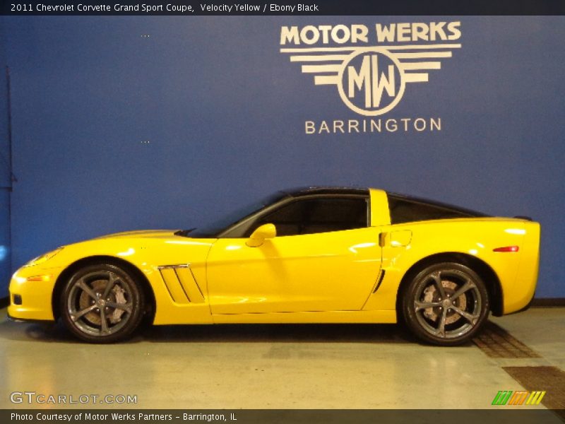 Velocity Yellow / Ebony Black 2011 Chevrolet Corvette Grand Sport Coupe