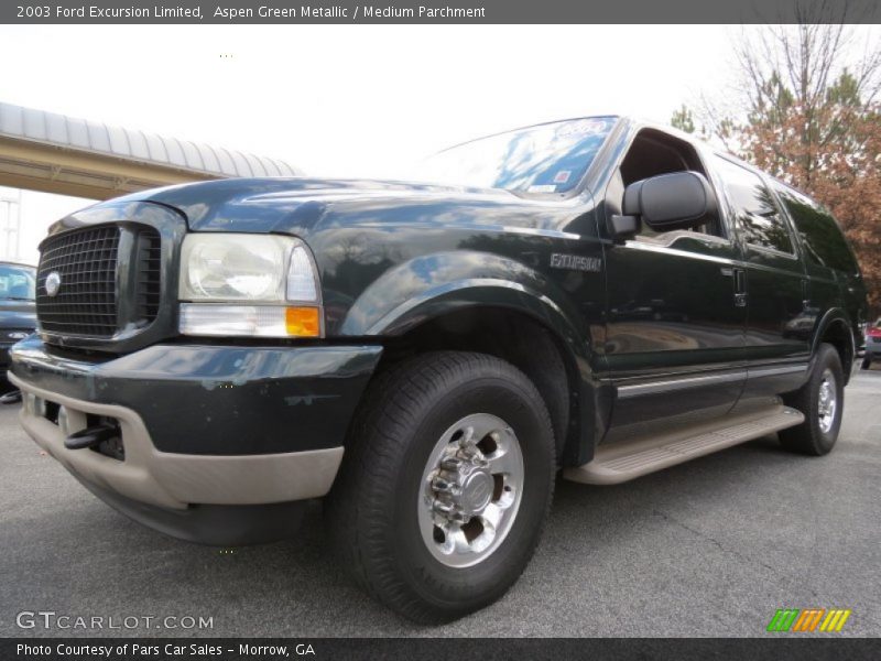 Aspen Green Metallic / Medium Parchment 2003 Ford Excursion Limited