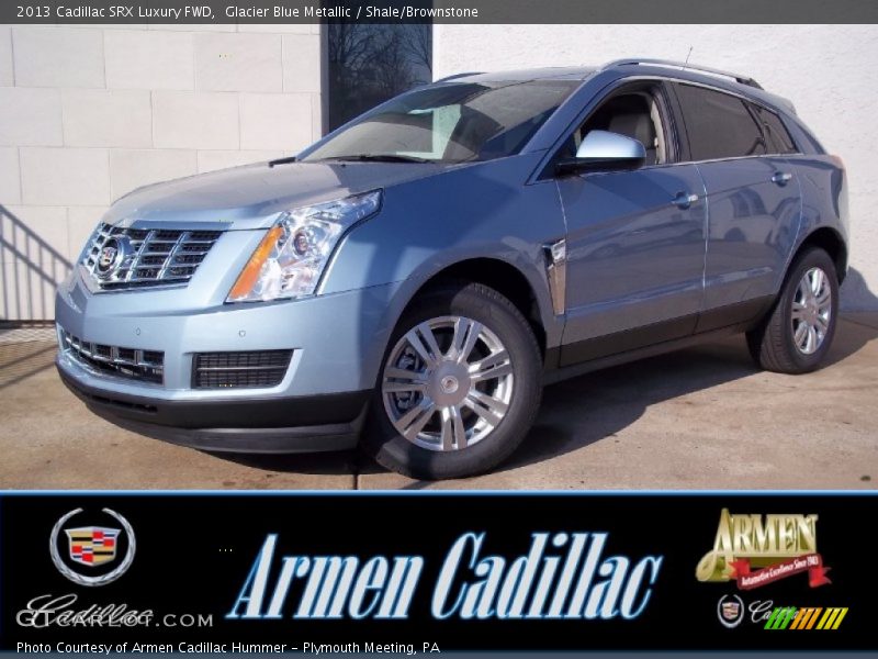 Glacier Blue Metallic / Shale/Brownstone 2013 Cadillac SRX Luxury FWD