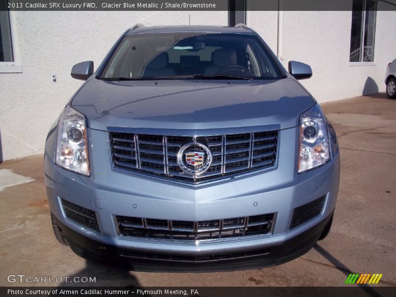 Glacier Blue Metallic / Shale/Brownstone 2013 Cadillac SRX Luxury FWD