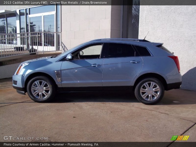 Glacier Blue Metallic / Shale/Brownstone 2013 Cadillac SRX Luxury FWD