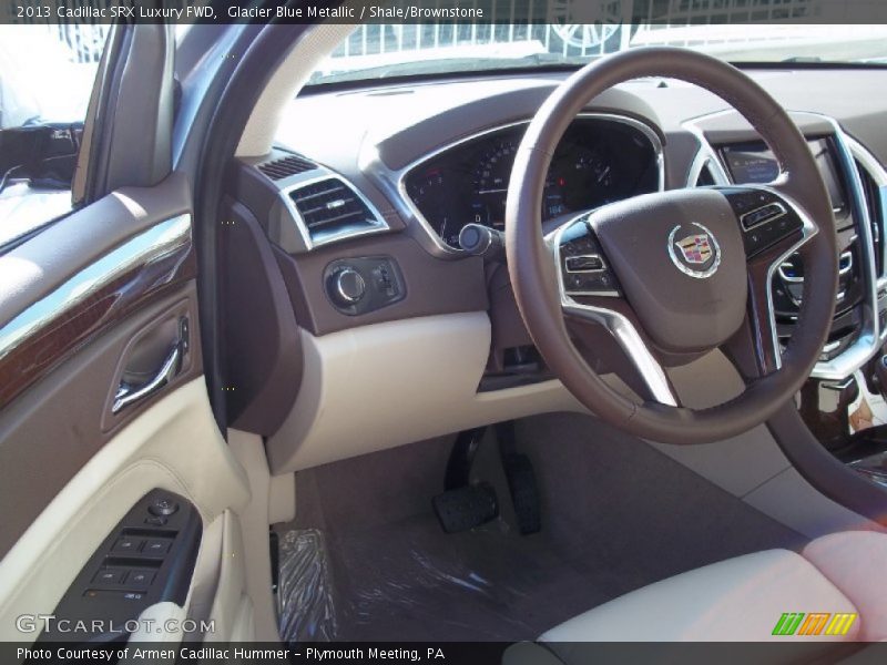 Glacier Blue Metallic / Shale/Brownstone 2013 Cadillac SRX Luxury FWD