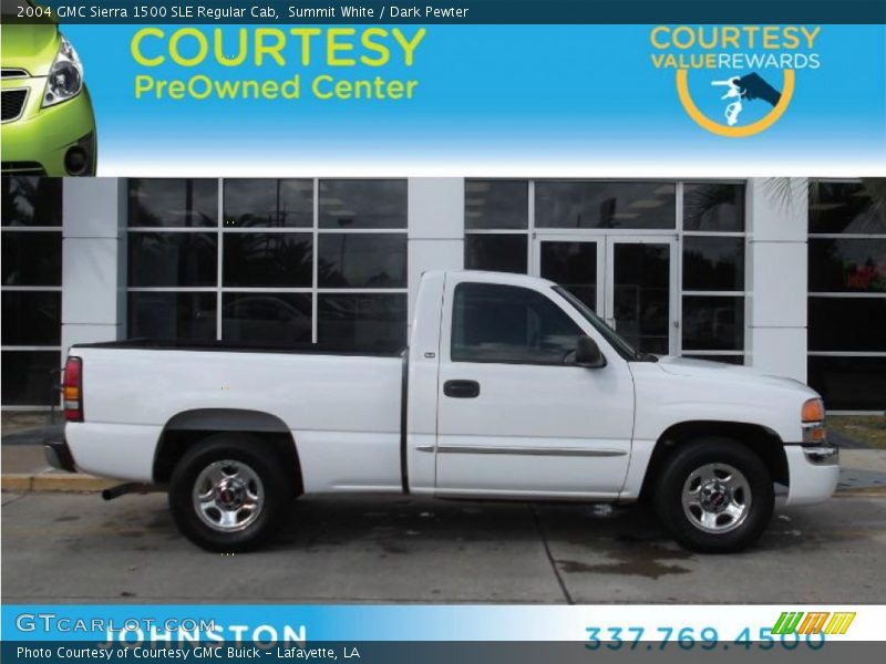 Summit White / Dark Pewter 2004 GMC Sierra 1500 SLE Regular Cab