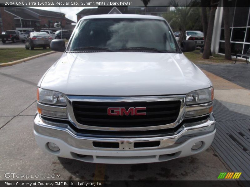 Summit White / Dark Pewter 2004 GMC Sierra 1500 SLE Regular Cab
