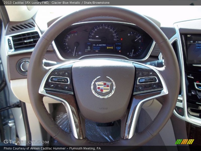 Glacier Blue Metallic / Shale/Brownstone 2013 Cadillac SRX Luxury FWD
