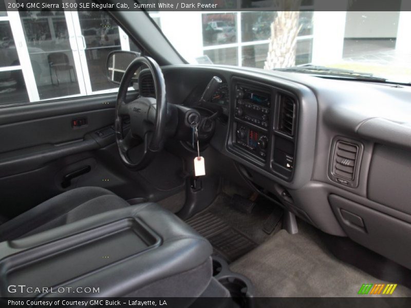 Summit White / Dark Pewter 2004 GMC Sierra 1500 SLE Regular Cab