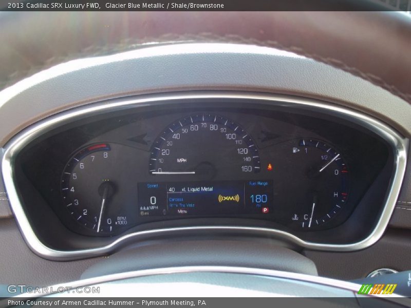 Glacier Blue Metallic / Shale/Brownstone 2013 Cadillac SRX Luxury FWD