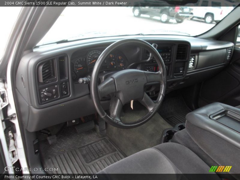 Summit White / Dark Pewter 2004 GMC Sierra 1500 SLE Regular Cab