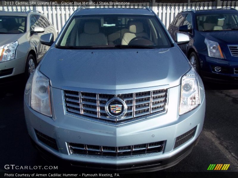 Glacier Blue Metallic / Shale/Brownstone 2013 Cadillac SRX Luxury FWD