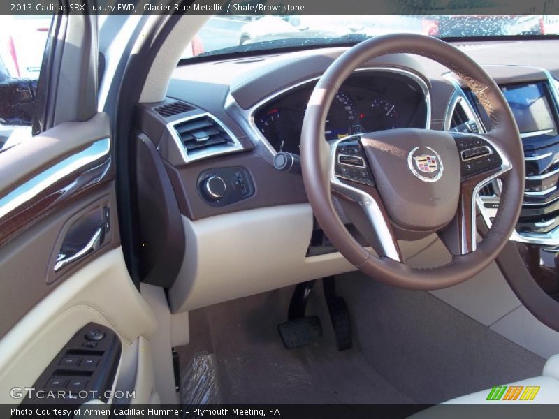 Glacier Blue Metallic / Shale/Brownstone 2013 Cadillac SRX Luxury FWD