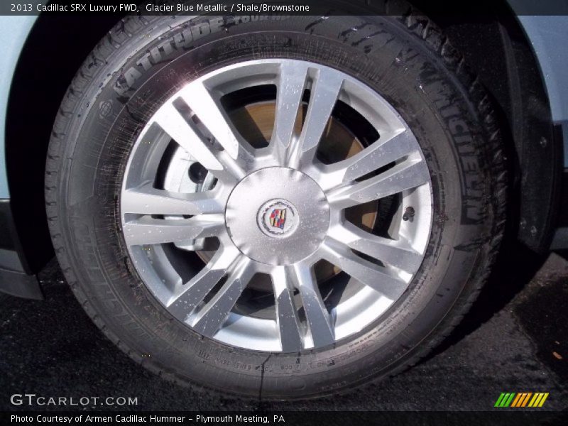 Glacier Blue Metallic / Shale/Brownstone 2013 Cadillac SRX Luxury FWD