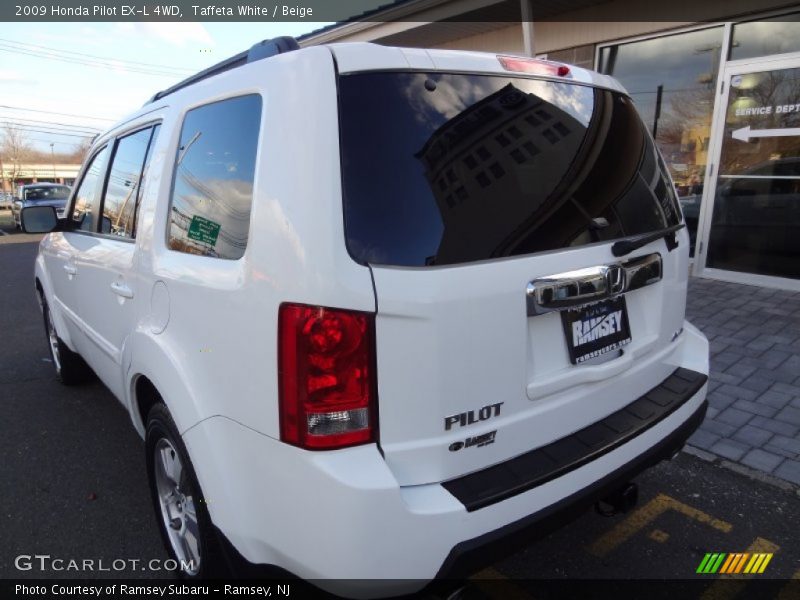 Taffeta White / Beige 2009 Honda Pilot EX-L 4WD