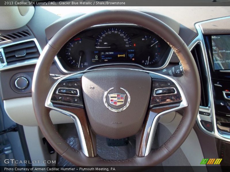 Glacier Blue Metallic / Shale/Brownstone 2013 Cadillac SRX Luxury FWD