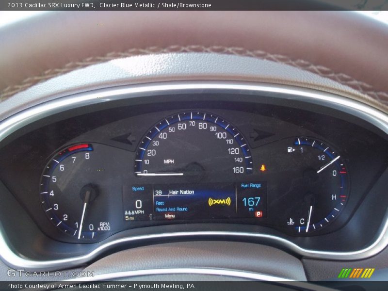 Glacier Blue Metallic / Shale/Brownstone 2013 Cadillac SRX Luxury FWD