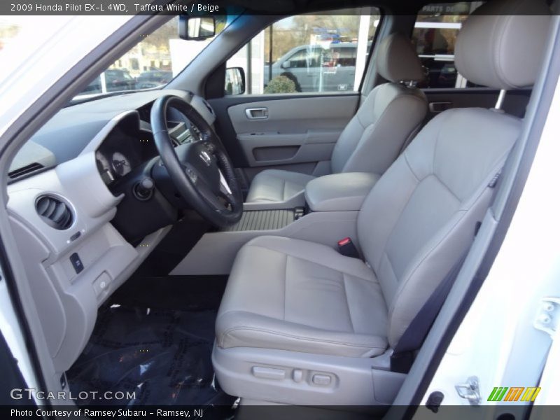 Taffeta White / Beige 2009 Honda Pilot EX-L 4WD