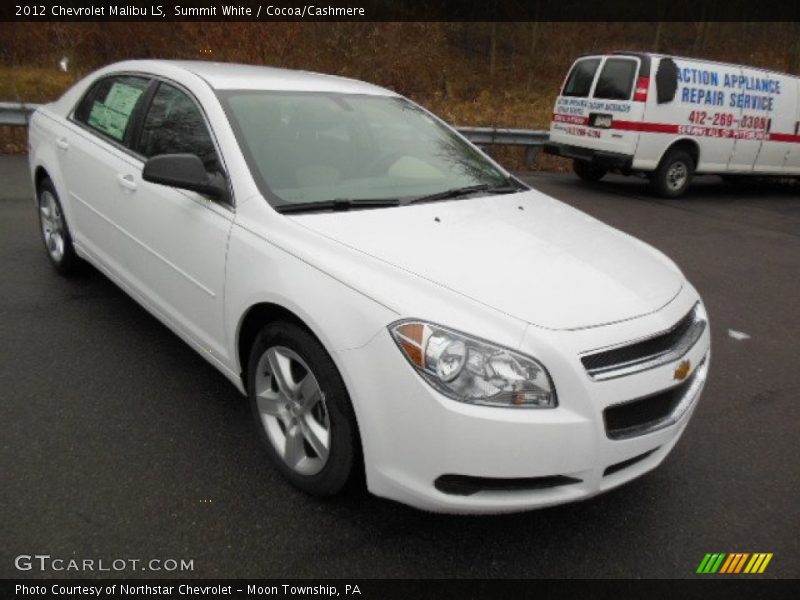 Summit White / Cocoa/Cashmere 2012 Chevrolet Malibu LS