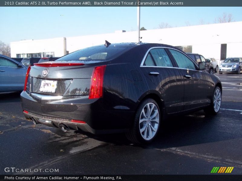 Black Diamond Tricoat / Caramel/Jet Black Accents 2013 Cadillac ATS 2.0L Turbo Performance AWD