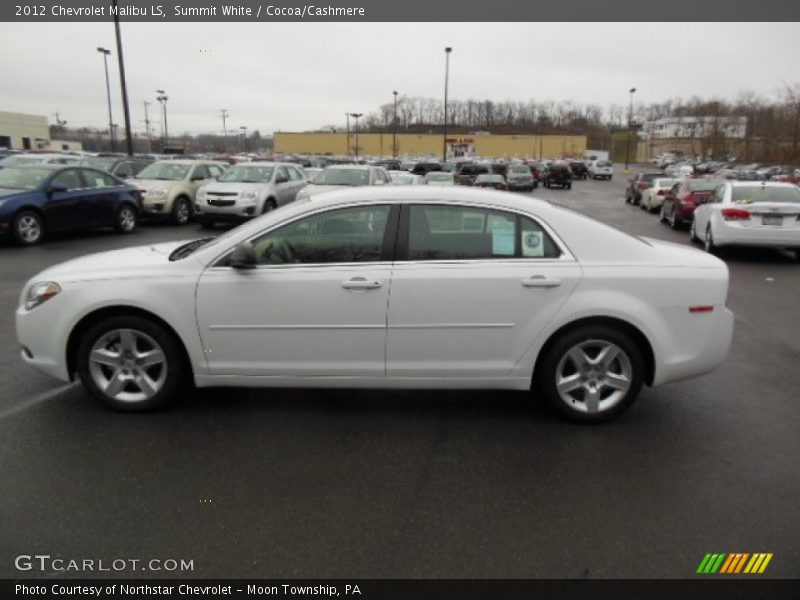 Summit White / Cocoa/Cashmere 2012 Chevrolet Malibu LS