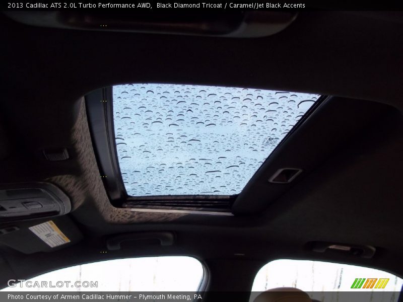Black Diamond Tricoat / Caramel/Jet Black Accents 2013 Cadillac ATS 2.0L Turbo Performance AWD