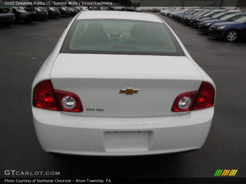 Summit White / Cocoa/Cashmere 2012 Chevrolet Malibu LS