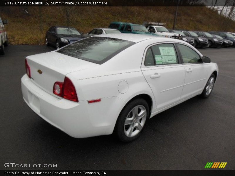 Summit White / Cocoa/Cashmere 2012 Chevrolet Malibu LS