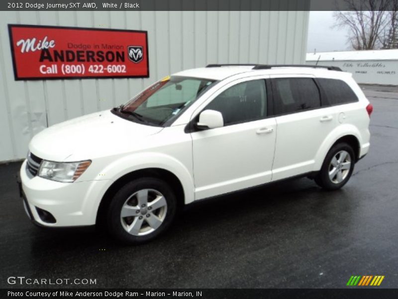 White / Black 2012 Dodge Journey SXT AWD