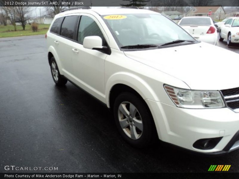White / Black 2012 Dodge Journey SXT AWD