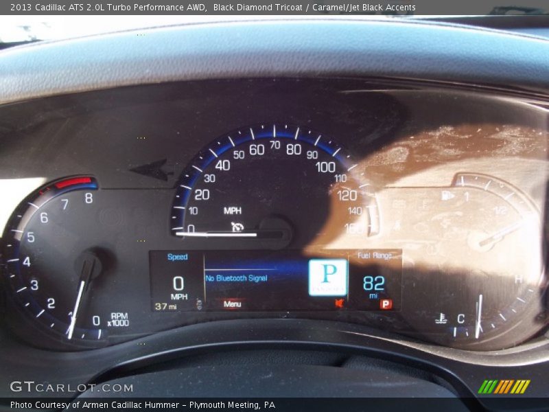 Black Diamond Tricoat / Caramel/Jet Black Accents 2013 Cadillac ATS 2.0L Turbo Performance AWD