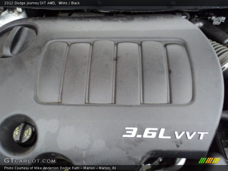 White / Black 2012 Dodge Journey SXT AWD