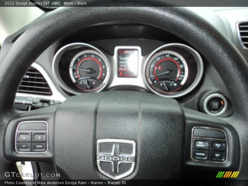 White / Black 2012 Dodge Journey SXT AWD
