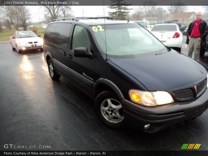 Blue Black Metallic / Gray 2002 Pontiac Montana