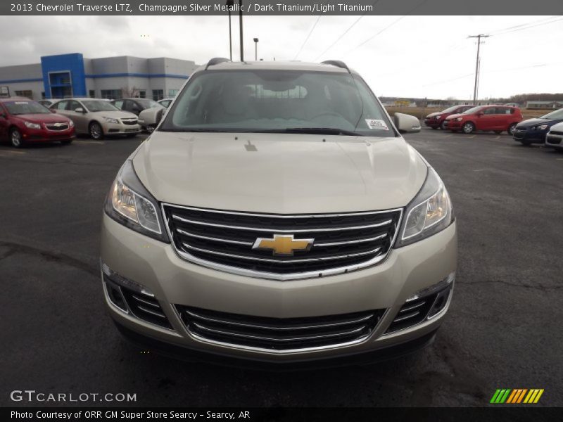 Champagne Silver Metallic / Dark Titanium/Light Titanium 2013 Chevrolet Traverse LTZ