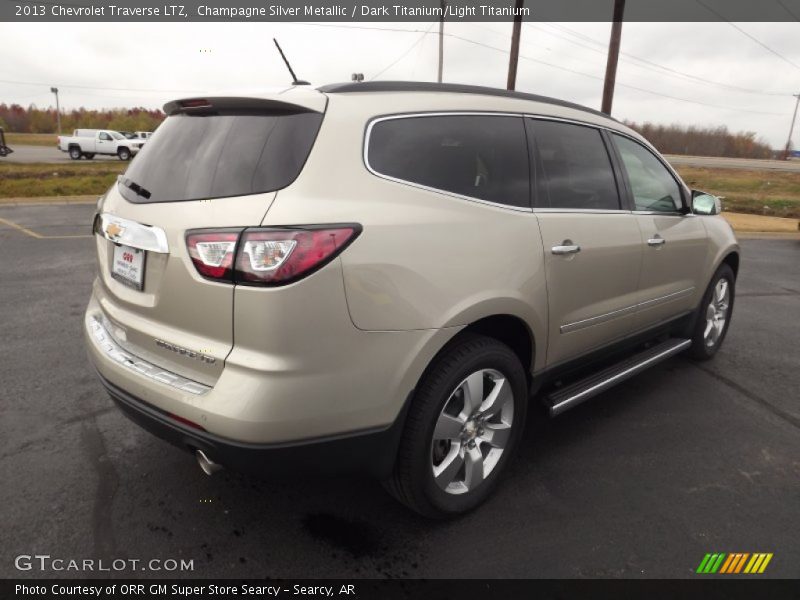 Champagne Silver Metallic / Dark Titanium/Light Titanium 2013 Chevrolet Traverse LTZ