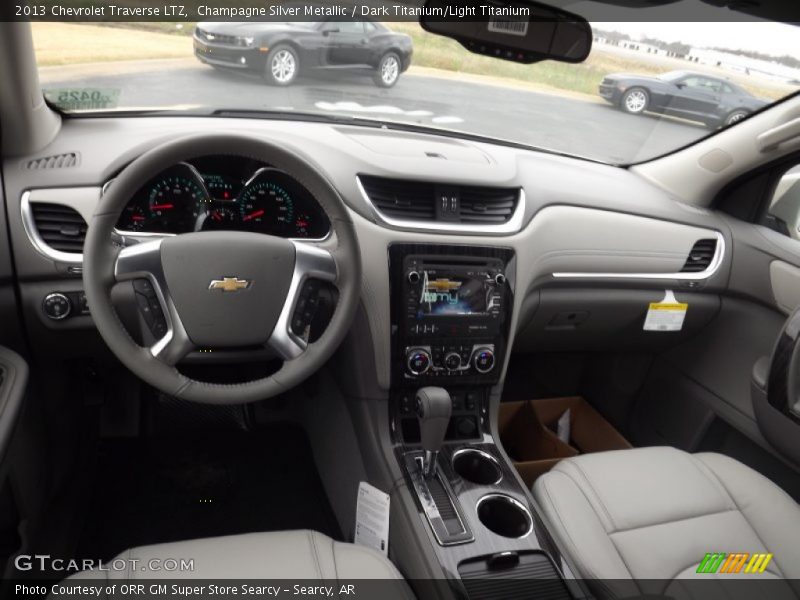 Champagne Silver Metallic / Dark Titanium/Light Titanium 2013 Chevrolet Traverse LTZ