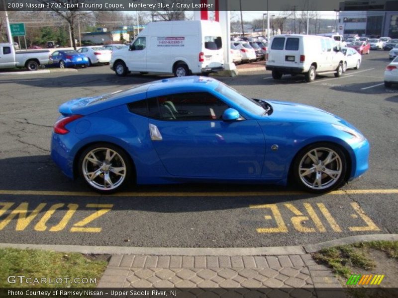 Monterey Blue / Gray Leather 2009 Nissan 370Z Sport Touring Coupe